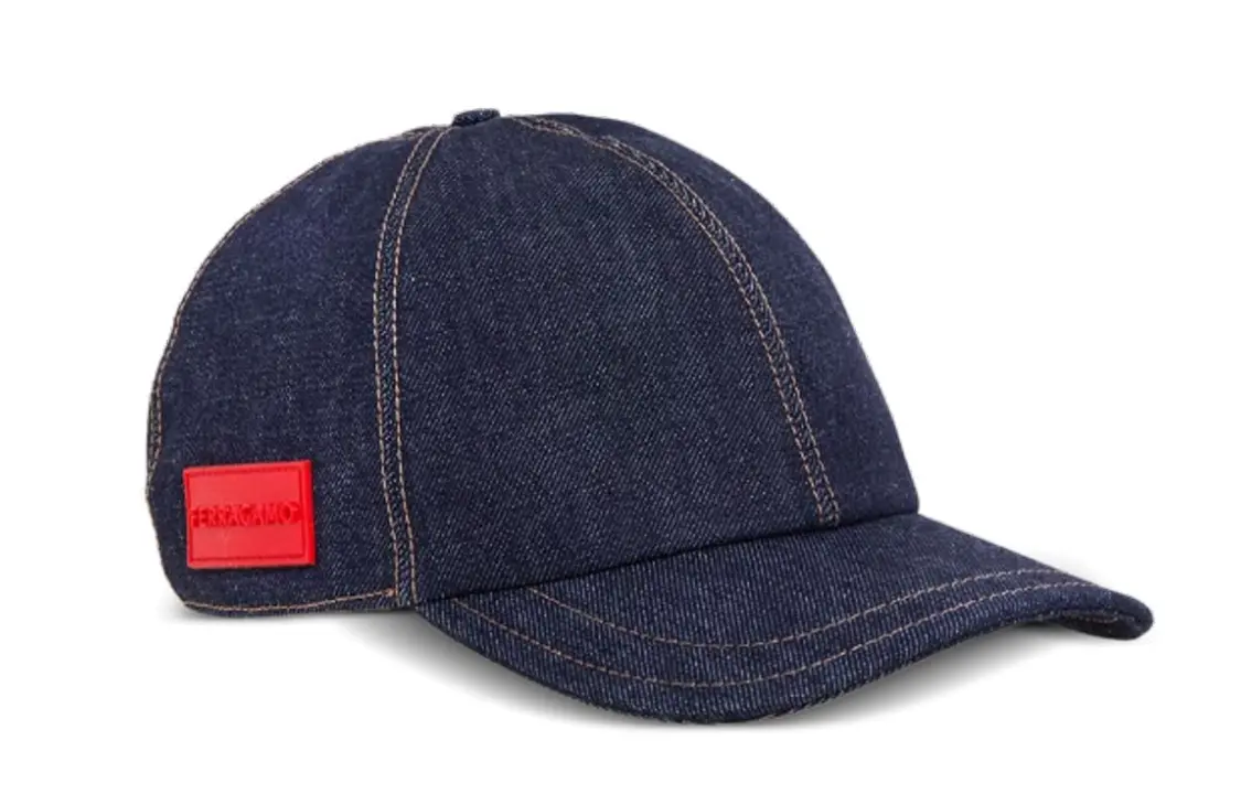 

Ferragamo Хлопковая бейсболка мужская синяя