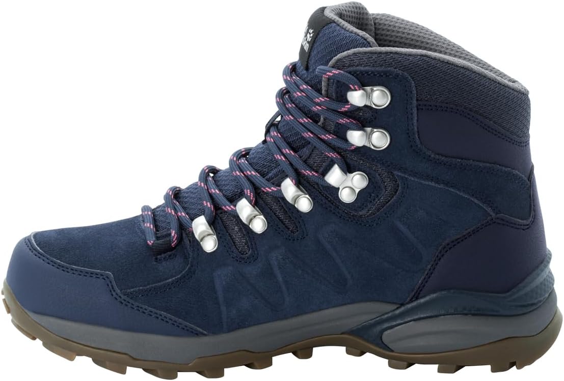 Женские походные ботинки Jack Wolfskin Refugio Texapore Mid, темно-синий/серый — фото 3