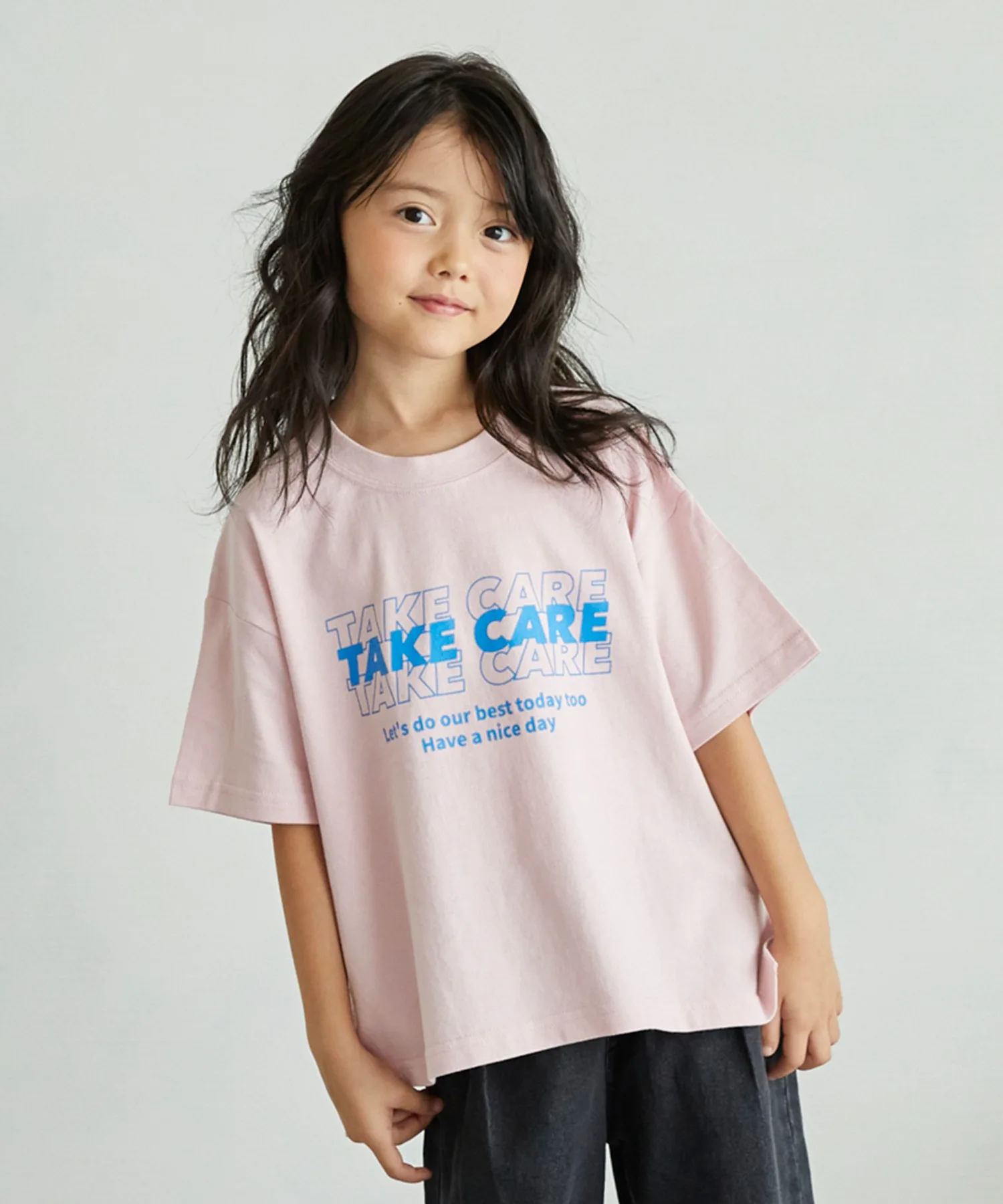 Детская футболка undeny TAKE CARE розовая
