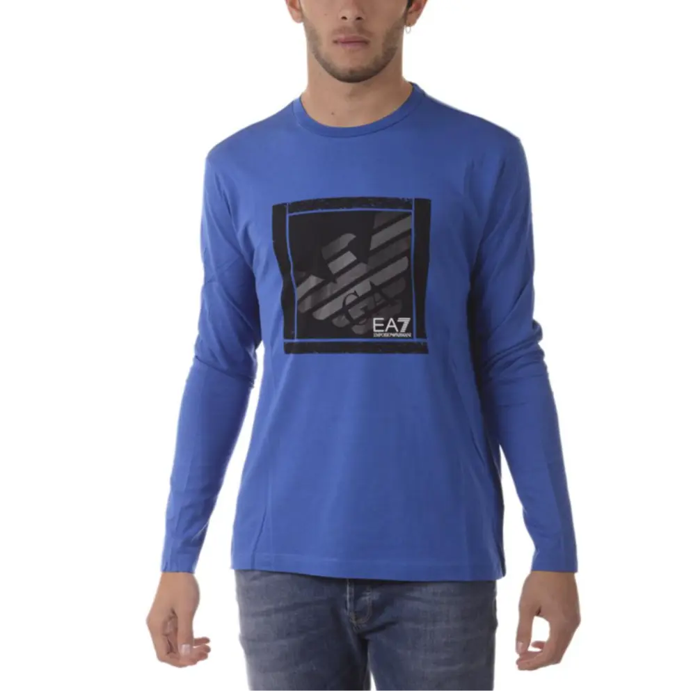

EMPORIO ARMANI Футболка EA7 мужская синяя, Синий, EMPORIO ARMANI Футболка EA7 мужская синяя