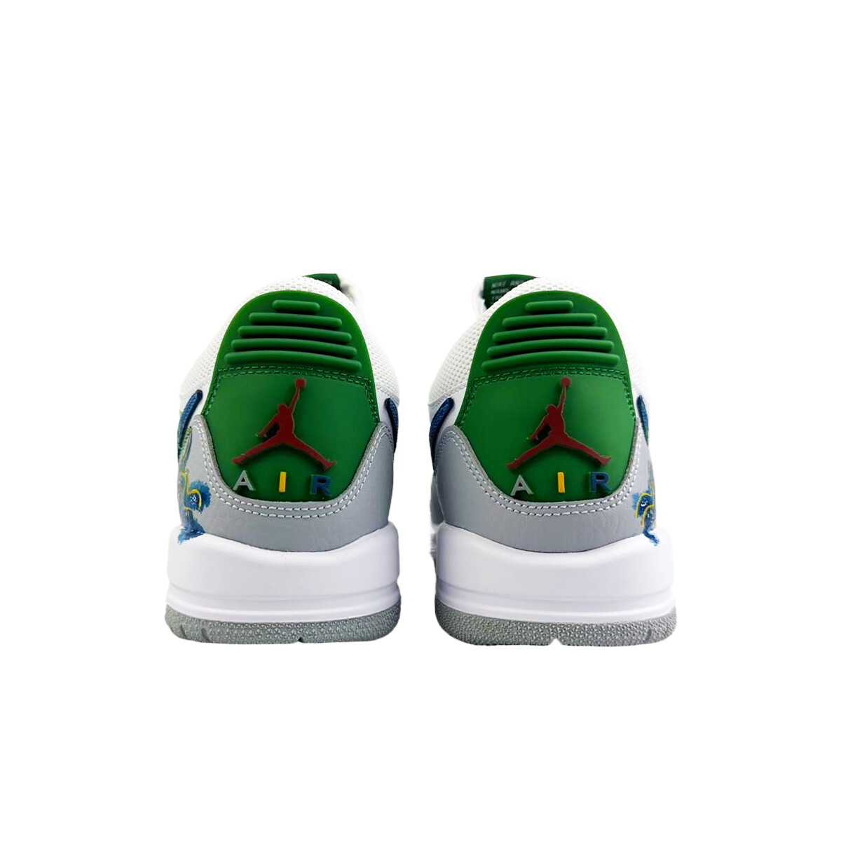 Кроссовки Jordan Legacy 312 Vintage Basketball Shoes Women's Low-top Green, белый/зеленый — фото 3