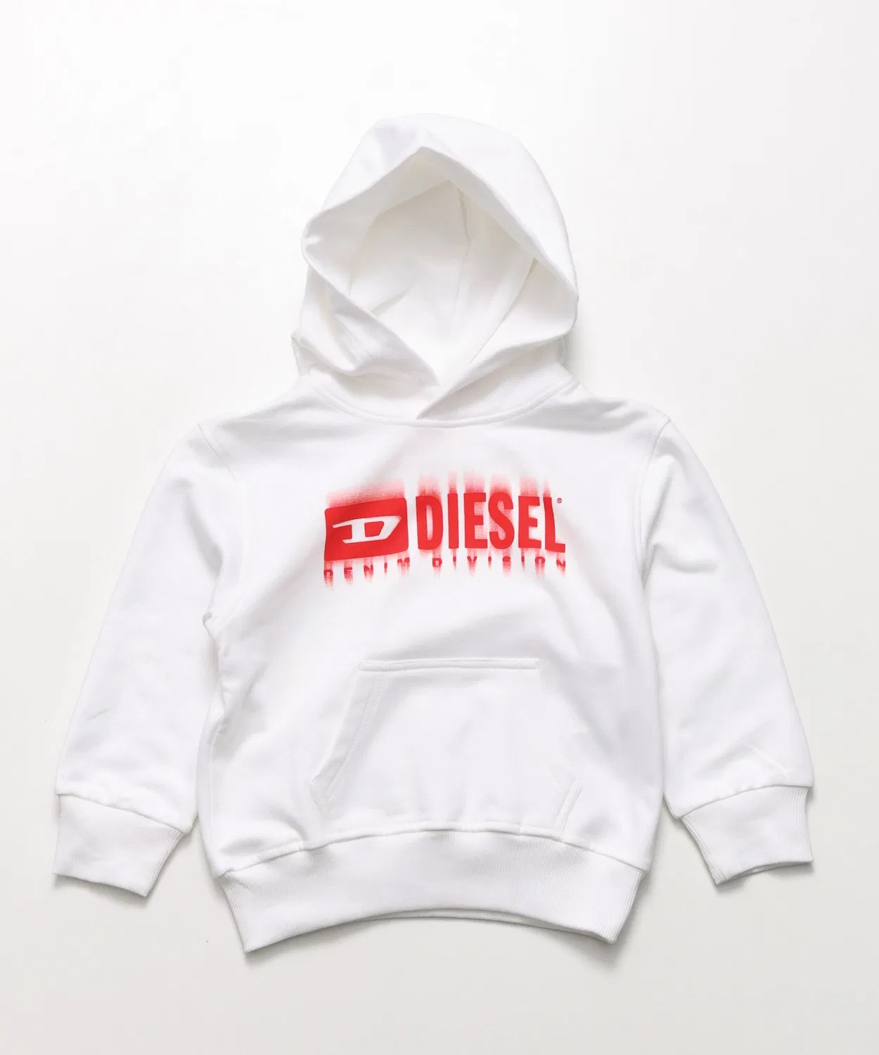 Худи-парка Diesel Kids & Junior с логотипом, белый