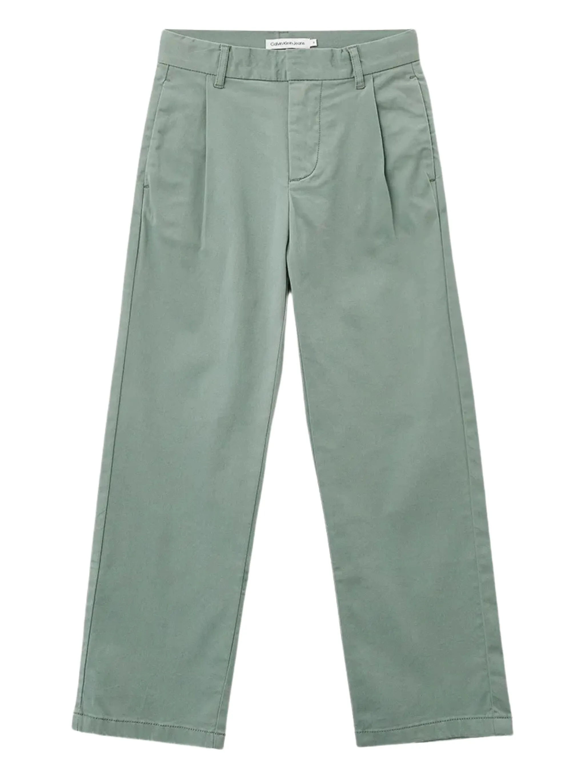 

Широкие брюки со складками Calvin Klein Kids, зеленый