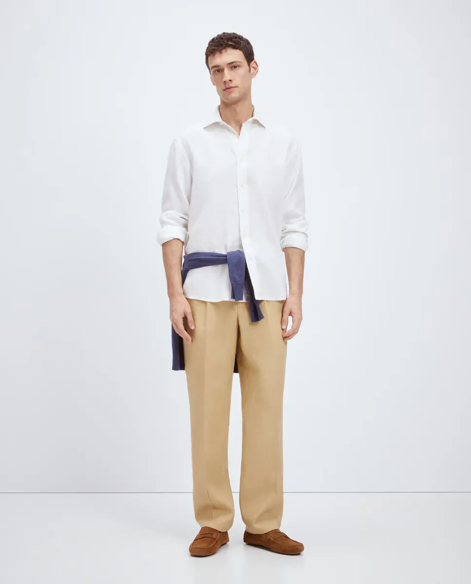 

Мужские спортивные брюки Fit Classic из 100% льна Emidio Tucci, бежевый