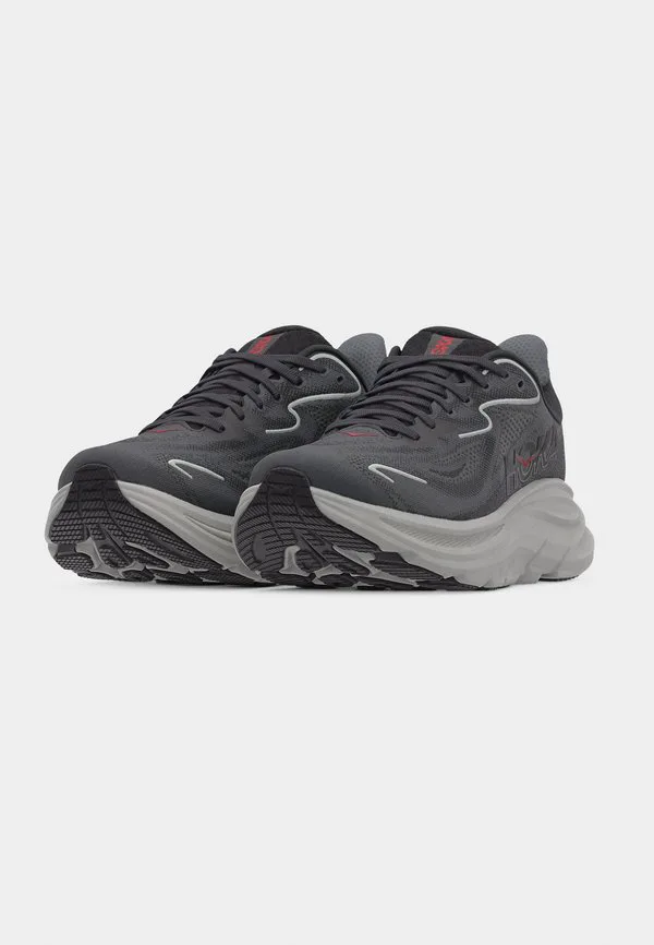 Кроссовки для бега по шоссе clifton 10 Hoka, Carbon Black/Satellite Grey — фото 3