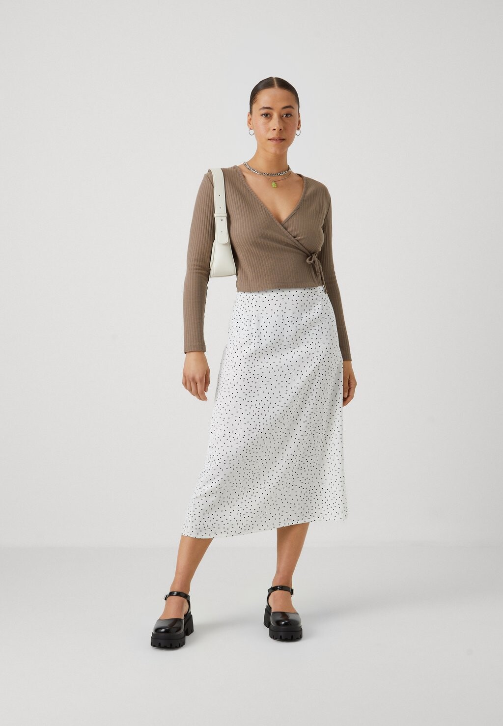 

Юбка А-силуэта Onlemy Maya Skirt Life Only, Cloud Dancer/черный