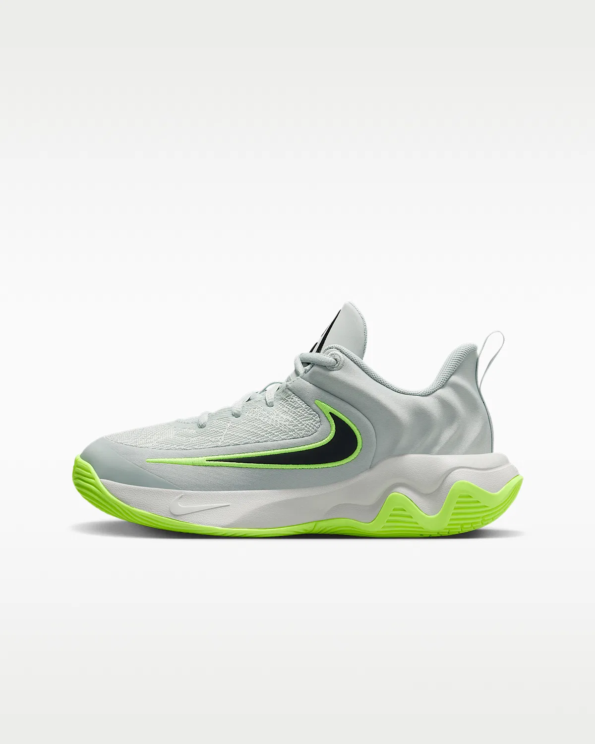 Детские баскетбольные кроссовки Giannis Immortality 4, Light Silver/Volt/Black