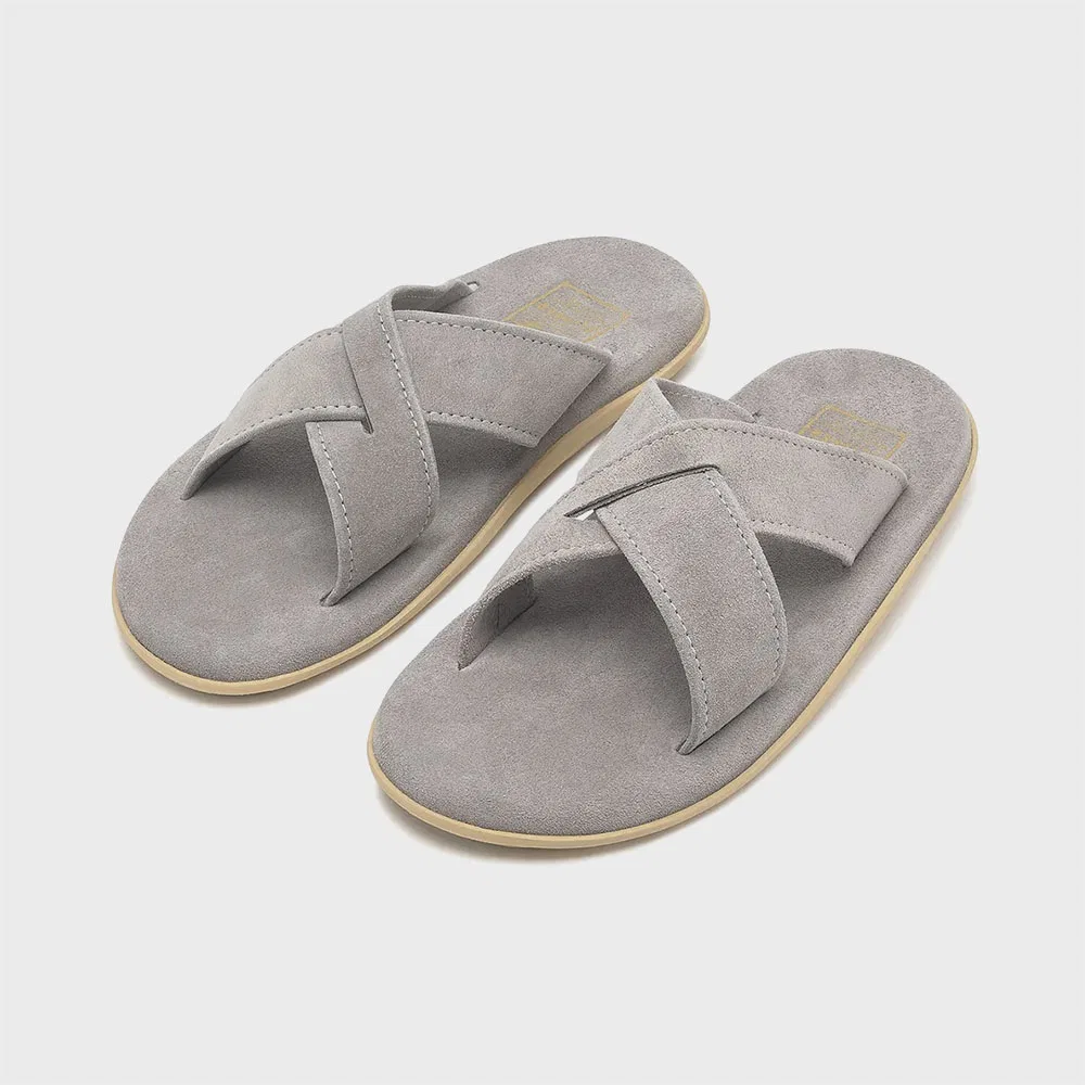 Мужские серые замшевые шлёпанцы от Island Slipper
