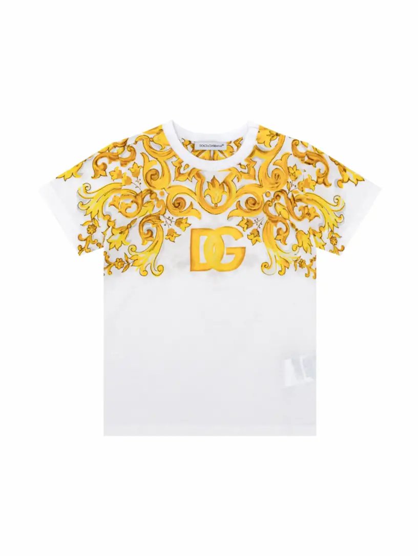 

Хлопковая футболка с принтом Majolica Dolce&Gabbana, мультиколор