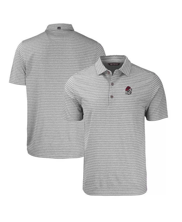 

Мужская поло Georgia Bulldogs Forge Eco Heathered Stripe Stretch Cutter & Buck, серый