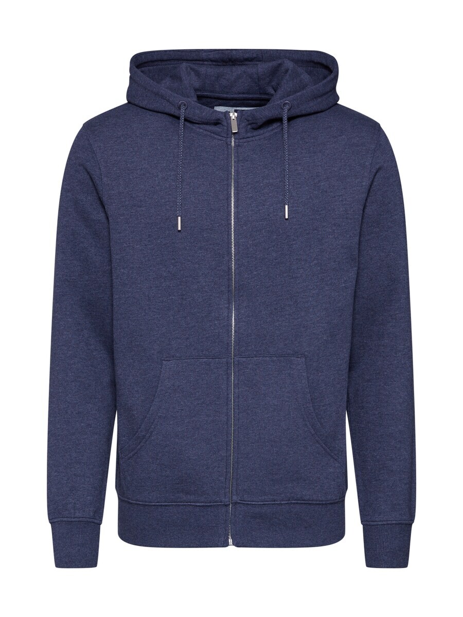 

Толстовка с капюшоном на молнии !Solid Zip-Up Hoodie Morgan, темно-синий