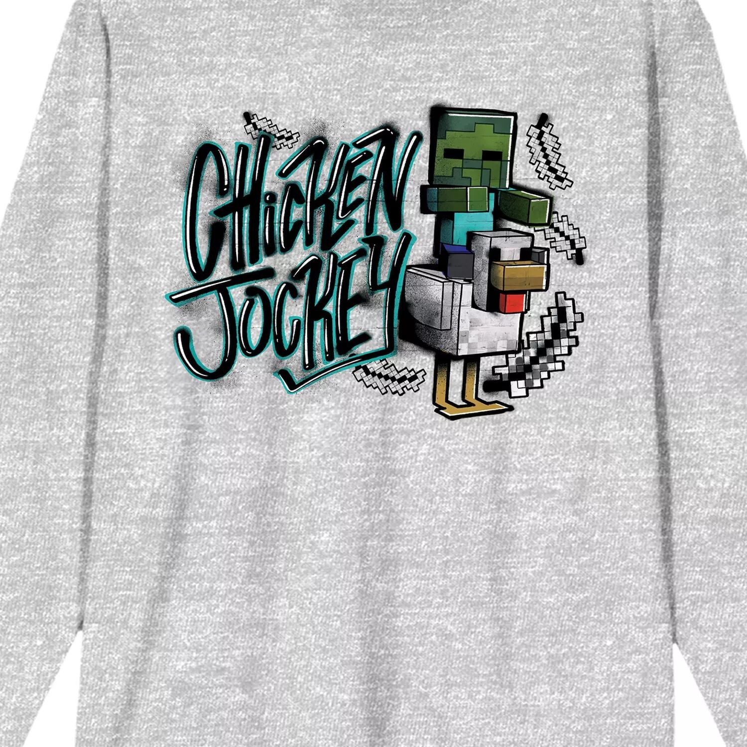 

Мужская футболка с длинными рукавами Minecraft Chicken Jockey Licensed Character