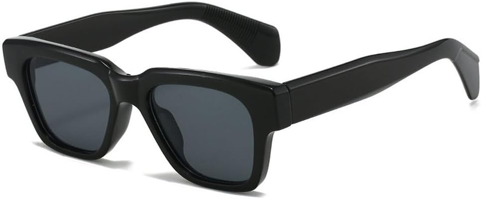 

Модные квадратные солнцезащитные очки для женщин в стиле ретро, ​​желто-синие, с защитой от УФ-излучения UV400, трендовые солнцезащитные очки для мужчин SKFGNX, Black Gray