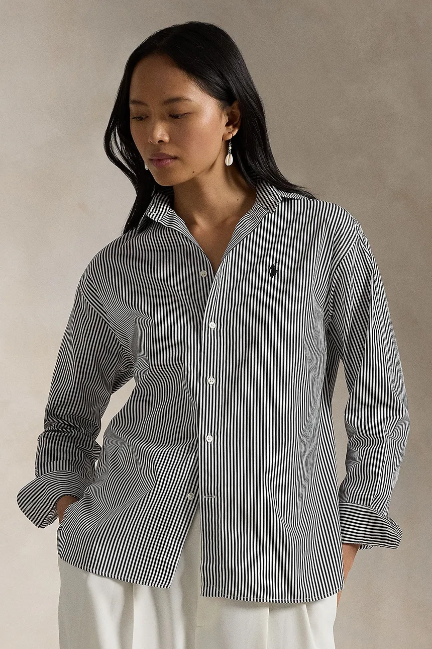

Хлопковая рубашка Polo Ralph Lauren, черный
