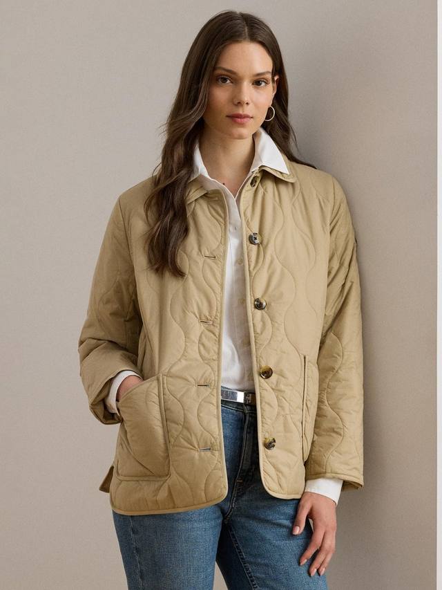 

Стеганое пальто на пуговицах Ralph Lauren, Tan