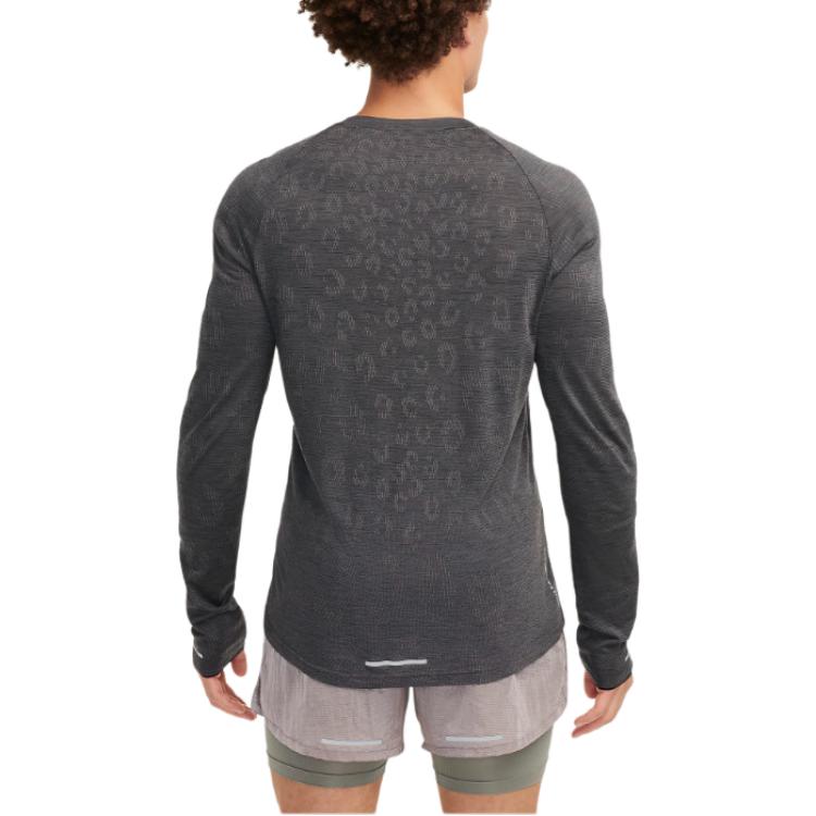 Термобельевая беговая футболка с длинным рукавом Therma FIT Adv Running Division Nike, черный — фото 3