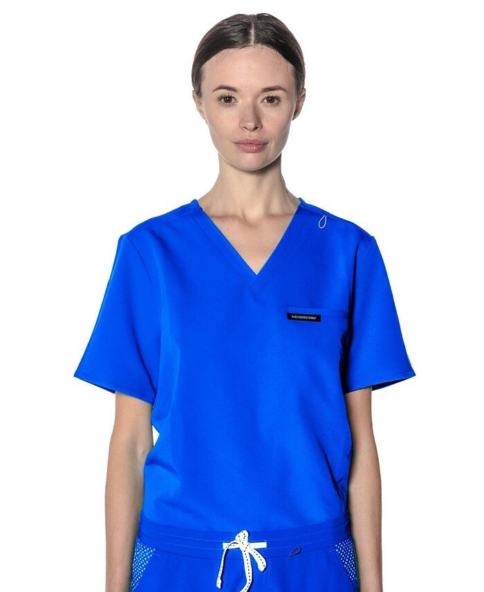 

Женский топ-скраб Bari с 1 карманом для женщин Members Only, цвет Royal blue