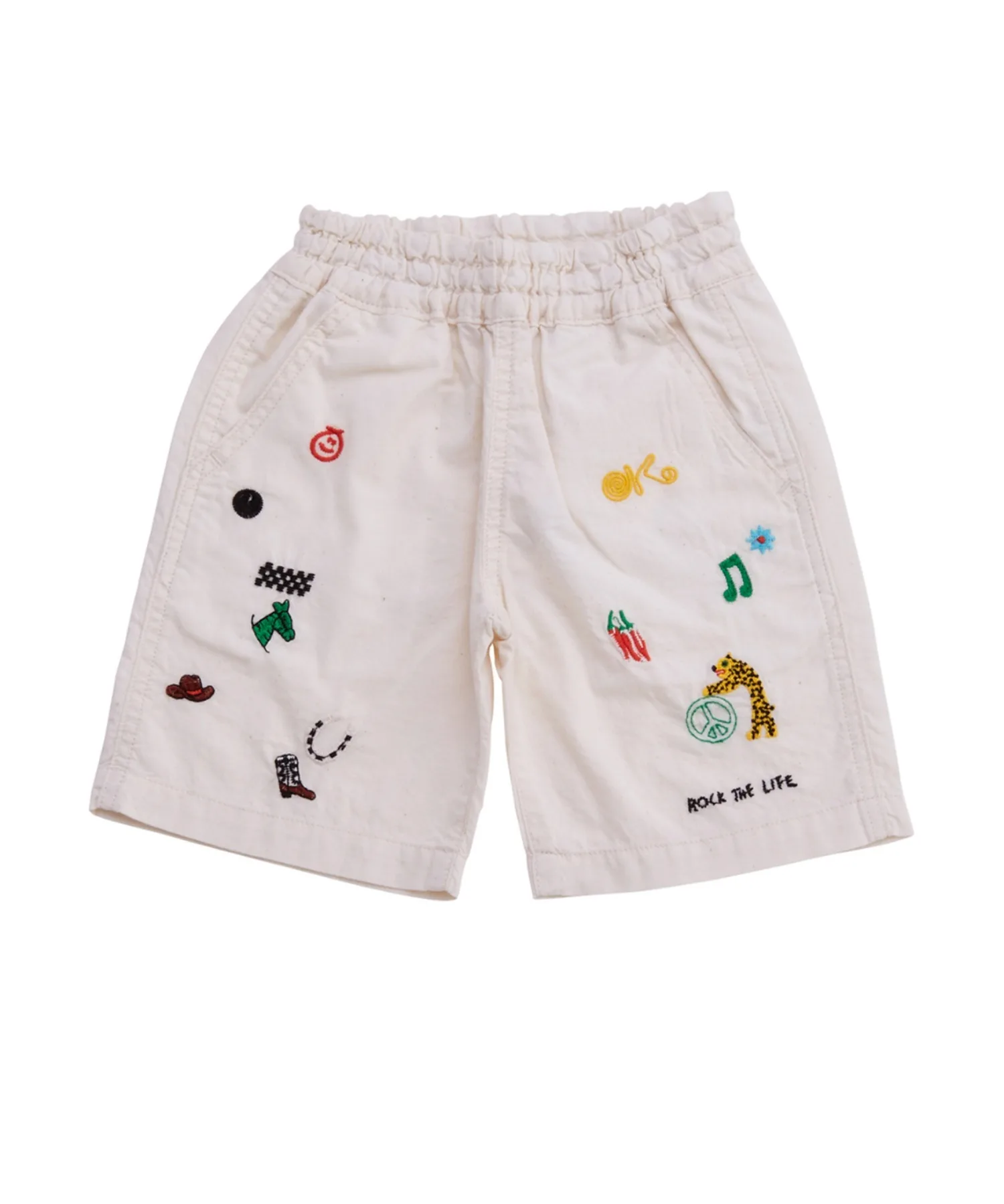 Детские шорты с вышивкой и полоской Ocean&Ground Stitch Shorts разноцветные — фото 3