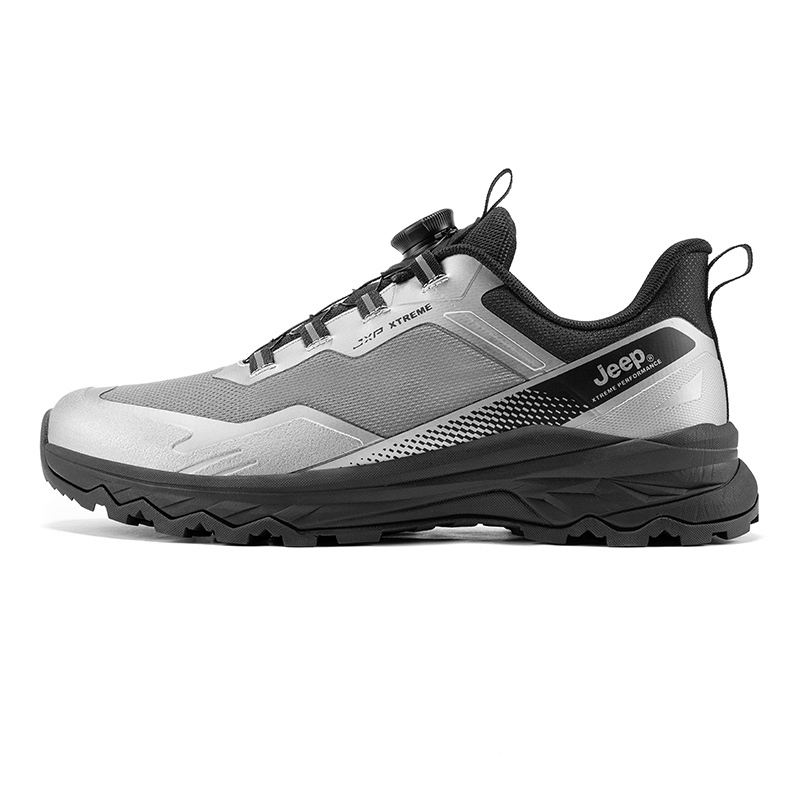 

Текстильные кроссовки с искусственной кожей для спорта и отдыха, с амортизацией, устойчивые к истиранию, с поддержкой, низкие Jeep, серебро серый