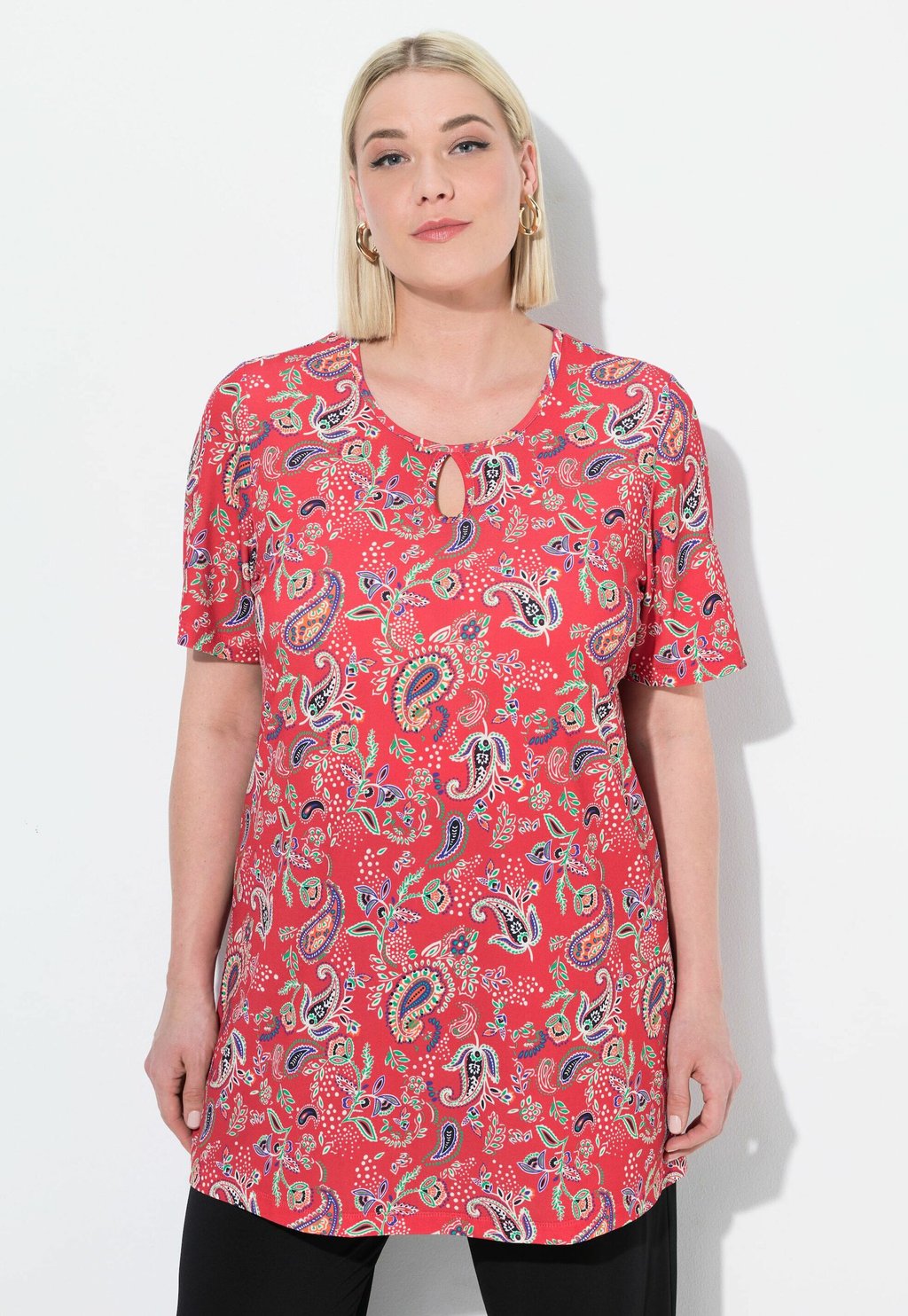 

Футболка с принтом SHORT SLEEVE PAISLEY Ulla Popken, синий