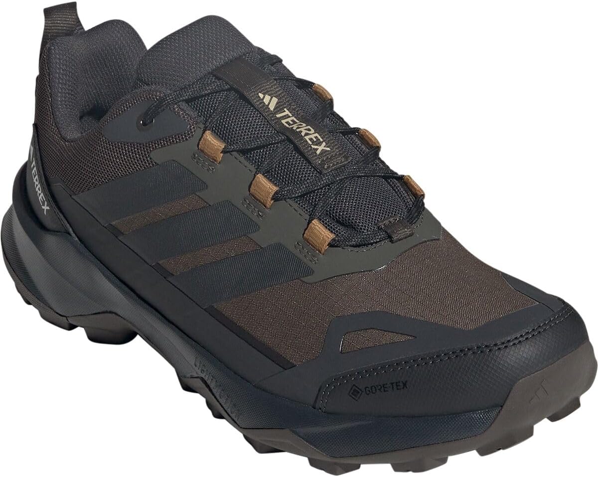 Мужские походные кроссовки Adidas Terrex Skychaser Ax5 Gore-Tex, бронзовый/угольный/оливковый — фото 2