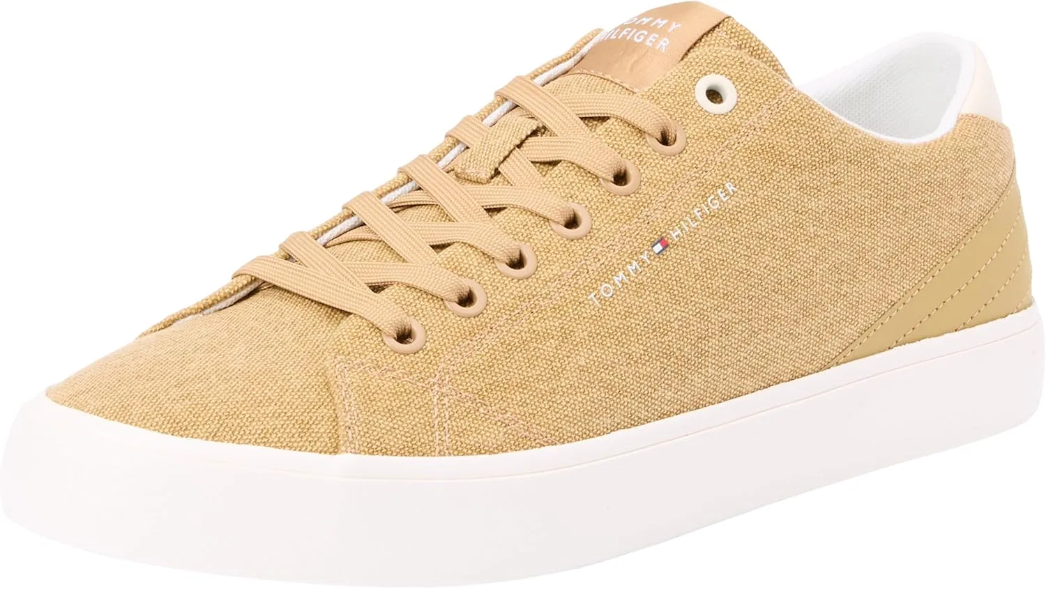 Tommy Hilfiger Herren Th Hi Vulc Low Summer CVS Vulkanisierte Кроссовки, Khaki Classic Khaki
