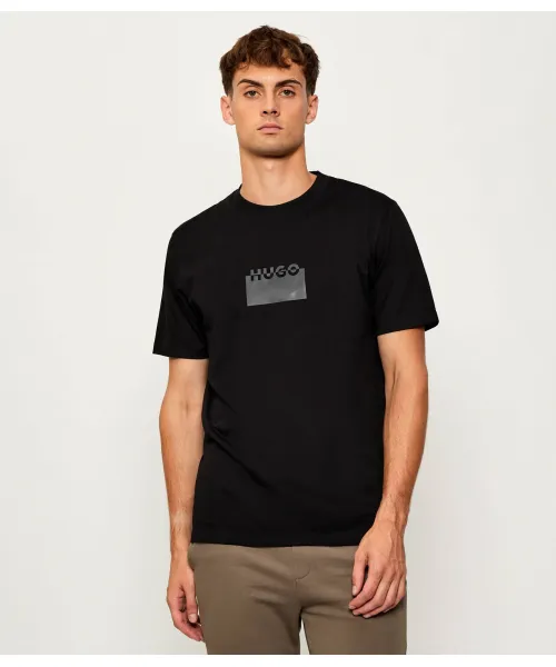 

Футболка деластио Regular fit Hugo, черный