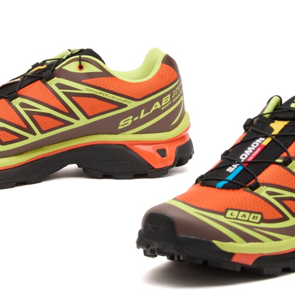 Кроссовки Xt-6 Salomon, красный оранжевый/ярко-зеленый/черный — фото 3