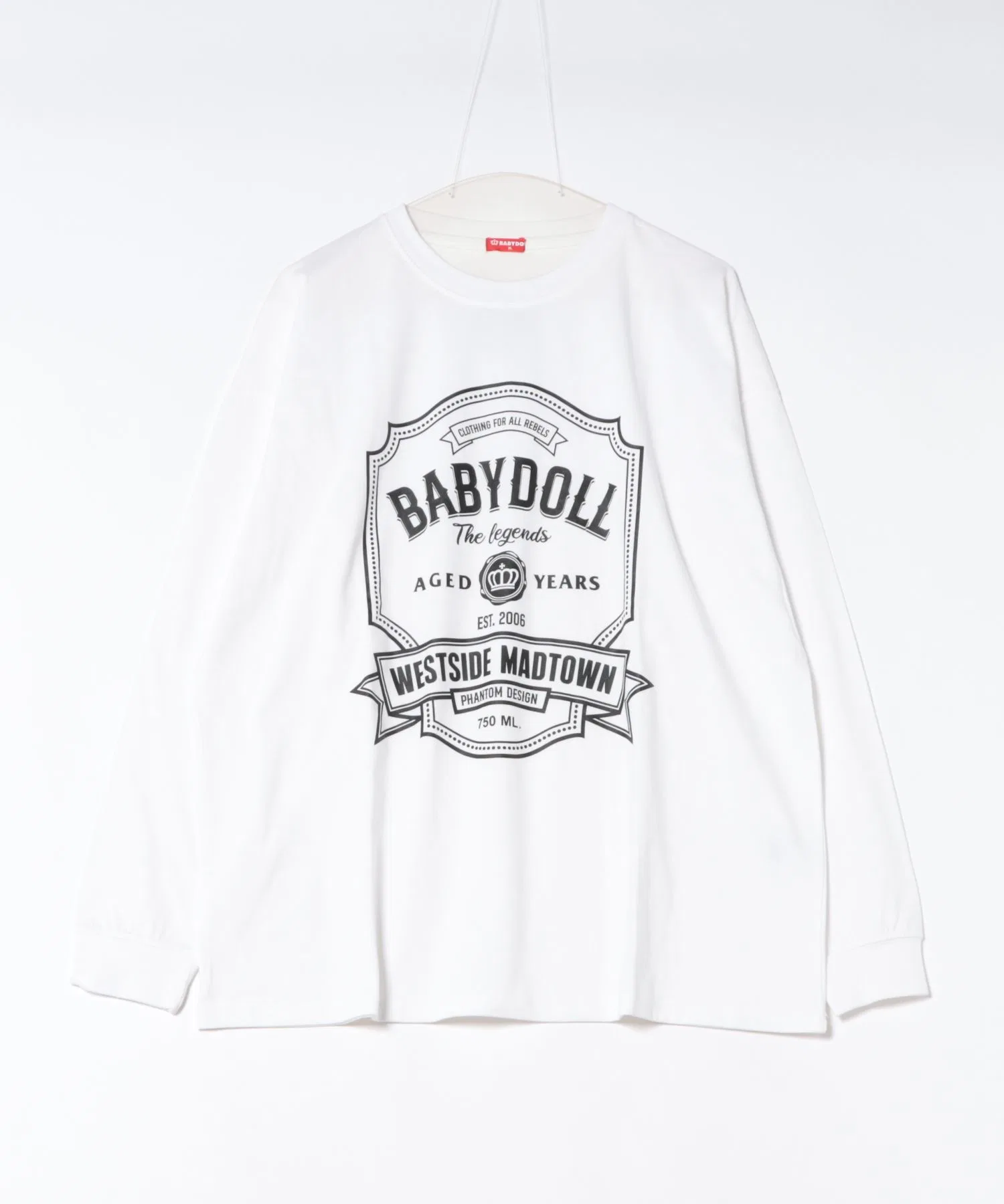 Унисекс футболка с принтом Rock Fuel BABYDOLL белая