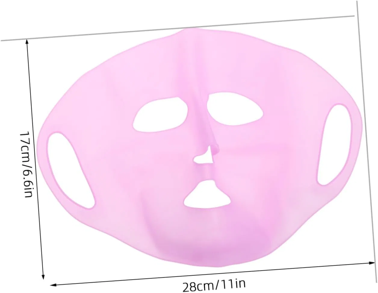 Маска для лица силиконовая 3D FOMIYES фиолетовая, 3 шт — фото 2