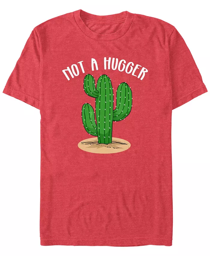 

Мужская футболка Not A Hugger с ботаническим принтом кактуса Design By Humans, красный