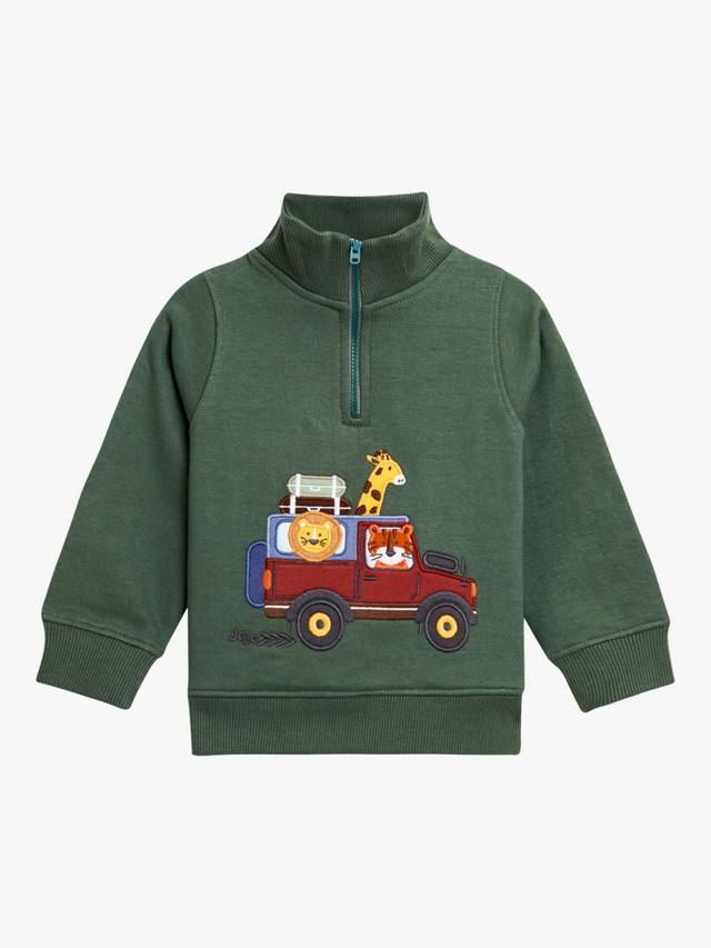 

Детская хлопковая толстовка-полузип сафари JoJo Maman Bébé, Khaki