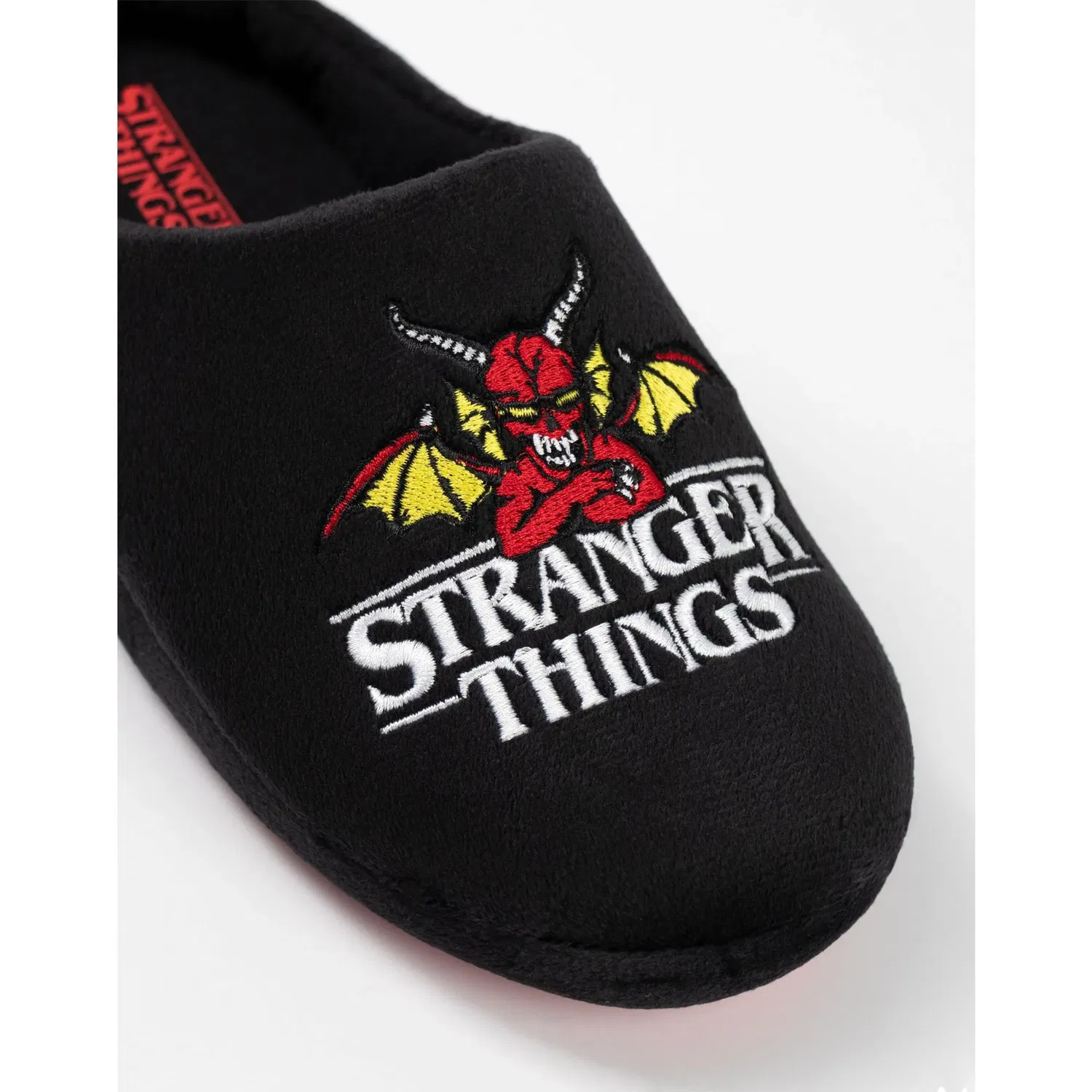 Тапочки-мулы детские с логотипом Stranger Things, черный — фото 2
