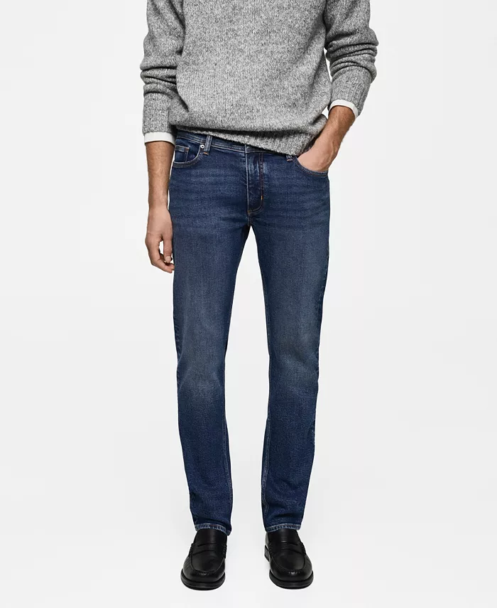 

Мужские джинсы Jan Slim Fit MANGO, синий