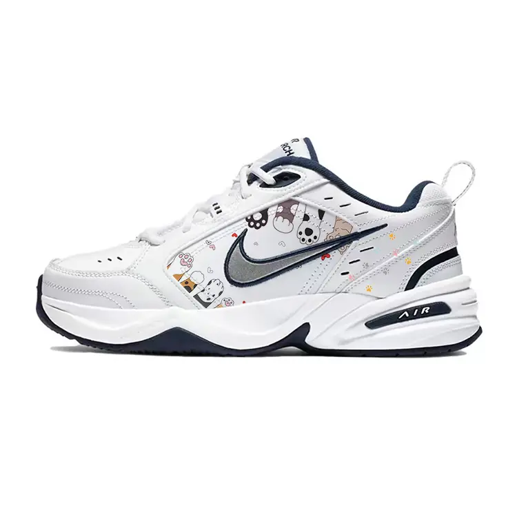 

Nike Кроссовки Air Monarch 4 Kitten Paw Print Cute Style Low top Chunky Unisex White Blue