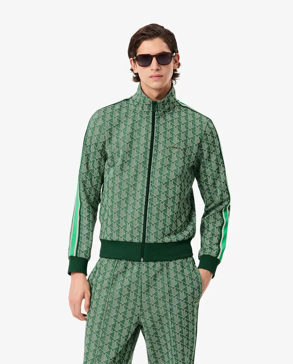

Мужская жаккардовая куртка на молнии Париж Lacoste, зеленый