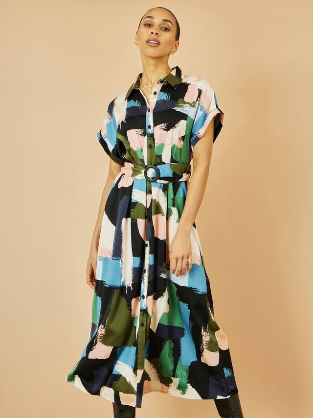 

Платье-миди Brushstroke Yumi, Multi