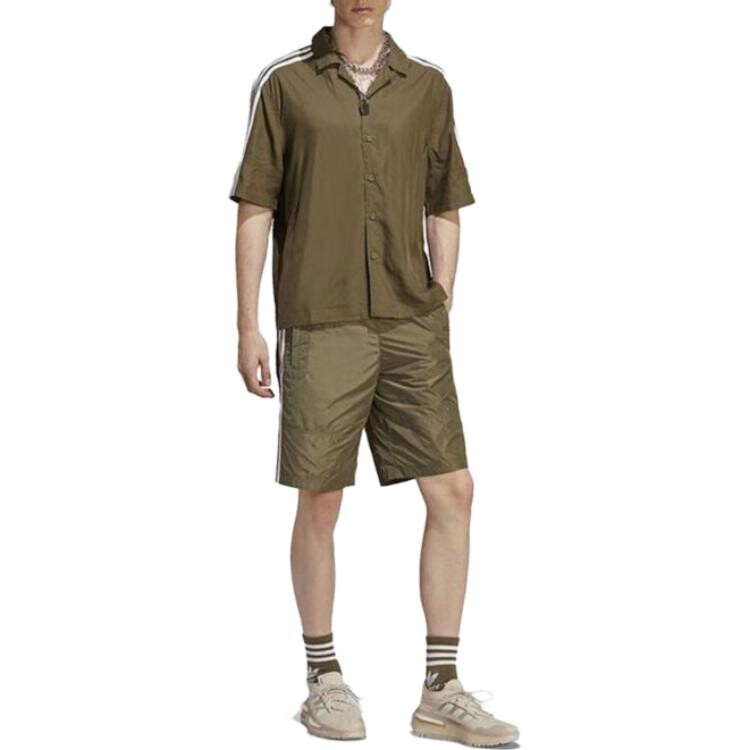 ADICOLOR Повседневные шорты мужские Оливково-зеленые Adidas Originals, оливково-зеленый — фото 2