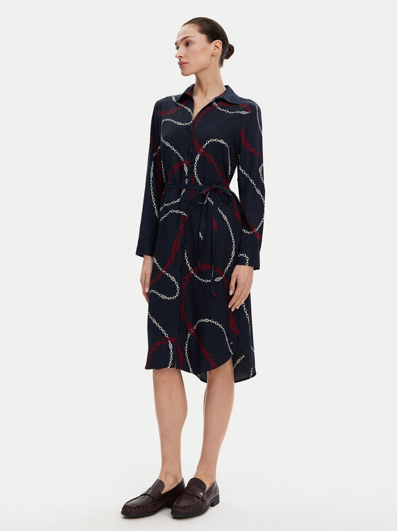 Платье-Рубашка стандартный крой WW0WW44665 Tommy Hilfiger, синий — фото 2