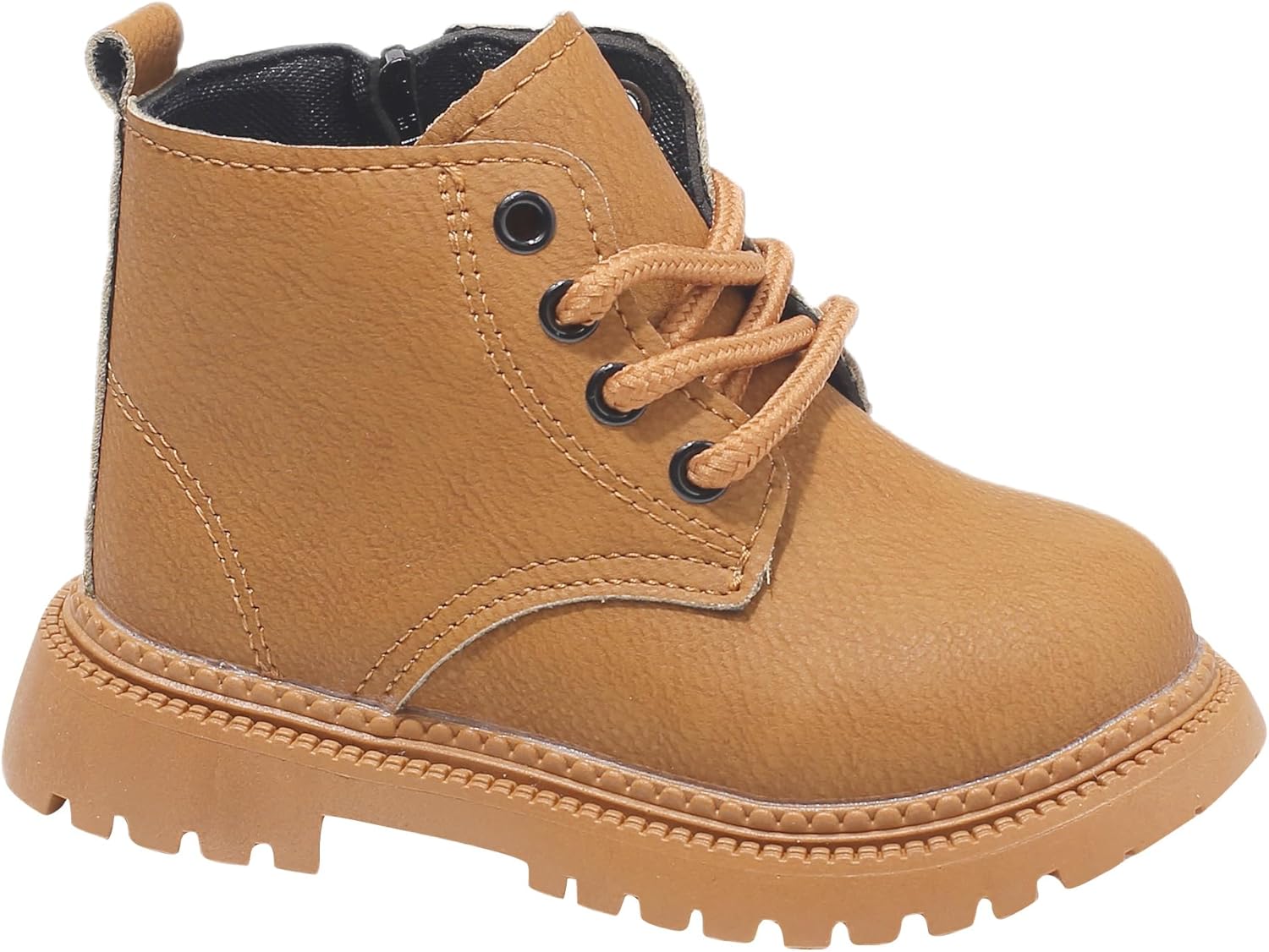 

Детские ботинки SEAUR для мальчиков и девочек, с высоким берцем, шнуровкой и боковой молнией, рабочие ботинки с противоскользящей подошвой, осенне-зимние уличные ботинки, Yellow