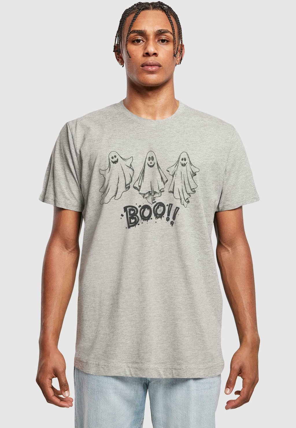 

Футболка с принтом BOO ABSOLUTE CULT, светло-серый