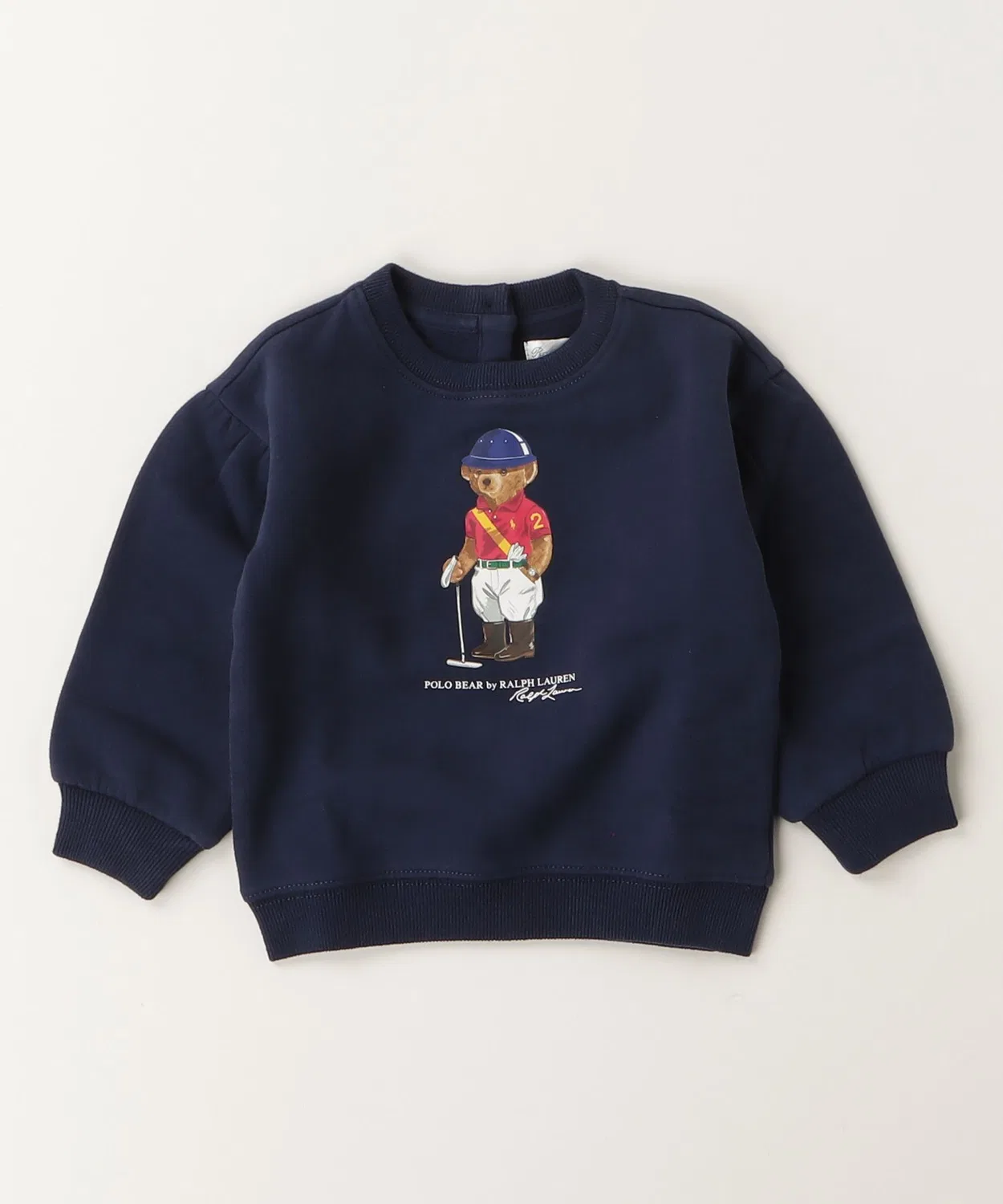 Свитшот флисовый Polo Ralph Lauren с медведем, детский, тёмно-синий — фото 4