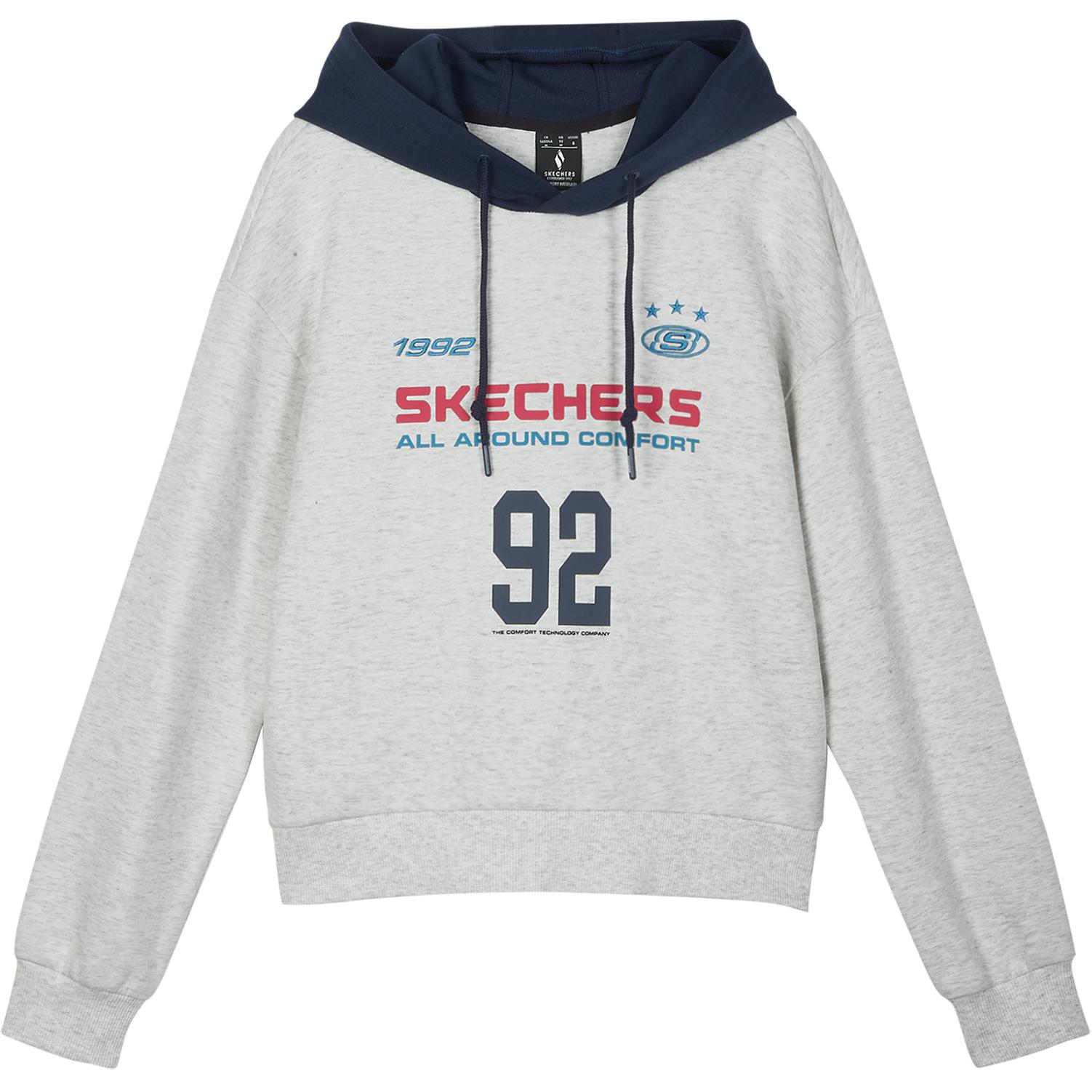 

Американская толстовка женская светло-серая Skechers, светло-серый