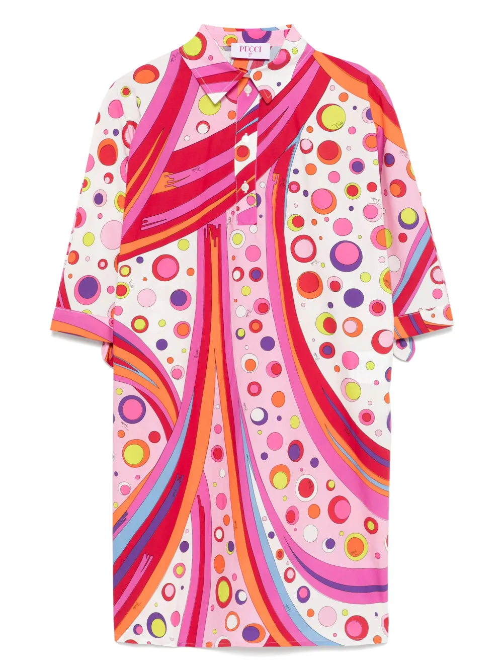

Платье с принтом PUCCI Junior, розовый
