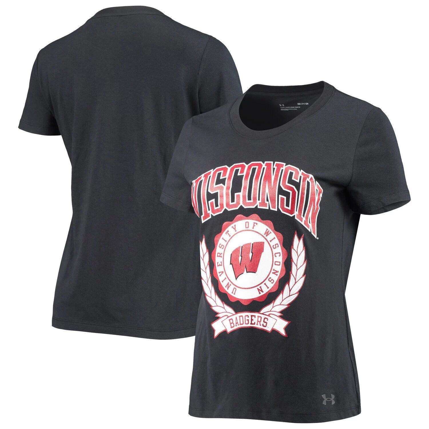 

Женская футболка Under Armour Black Wisconsin Badgers Under Armour