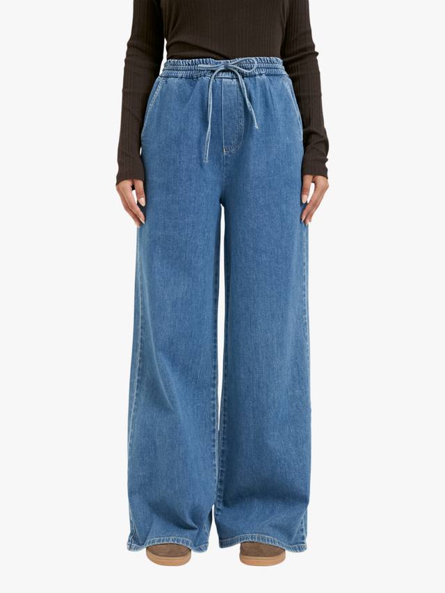 

Джинсы расслабленного кроя с широкими штанинами Smith & Soul, Mid Blue Denim