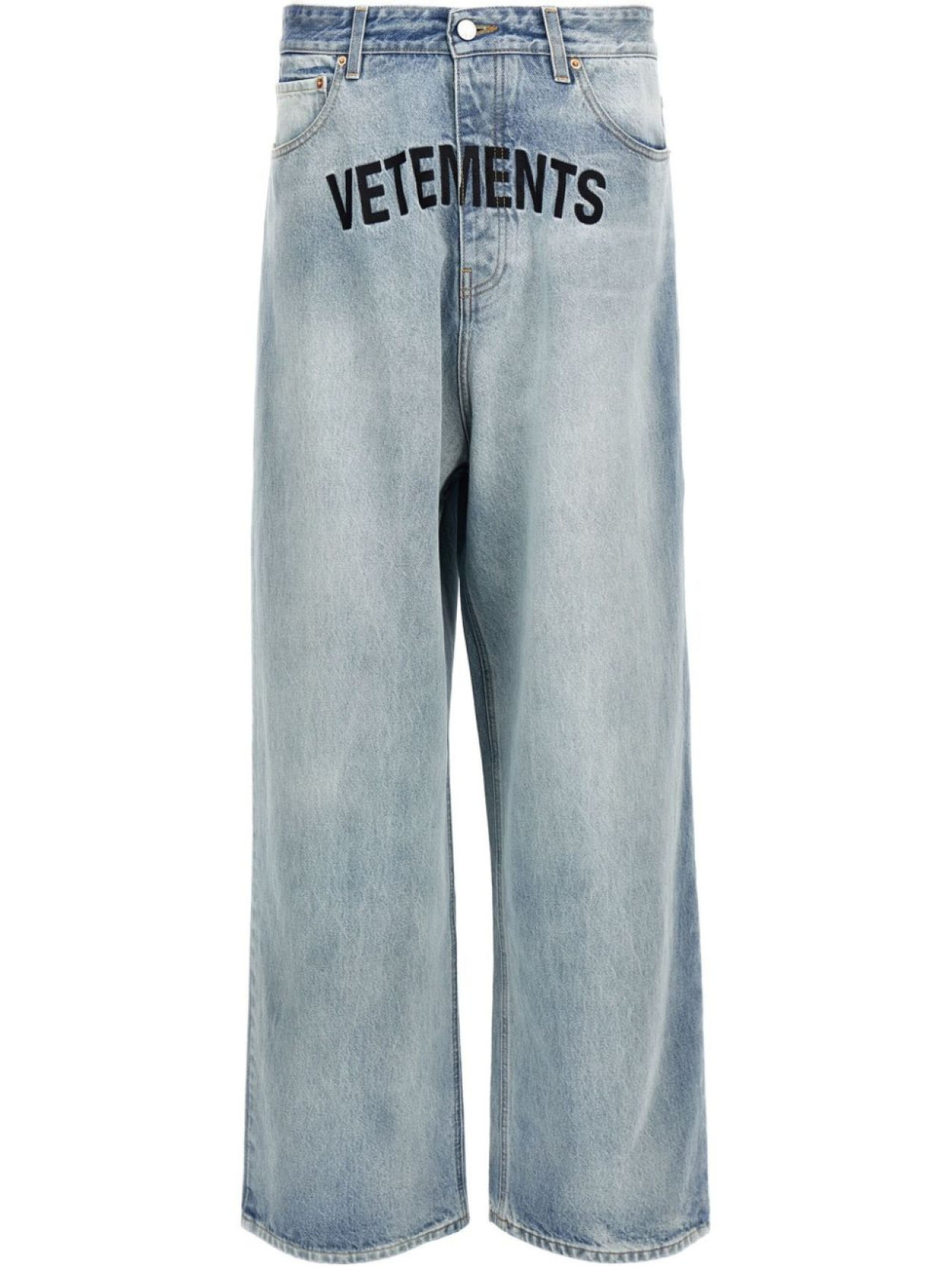 

VETEMENTS джинсы с вышитым логотипом, синий