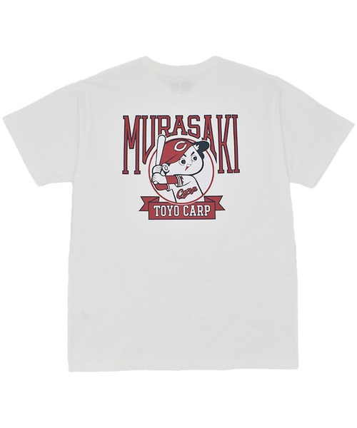 

Футболка с коротким рукавом, коллаборация с Murasaki Sports Limited Hiroshima Carp, принт на спине, белый