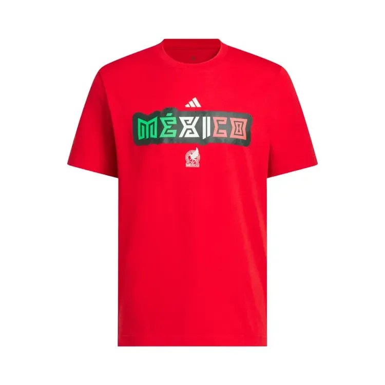 Футболка Adidas World Cup 26 Mexico Home Graphic Tee 'Better Scarlet', красный