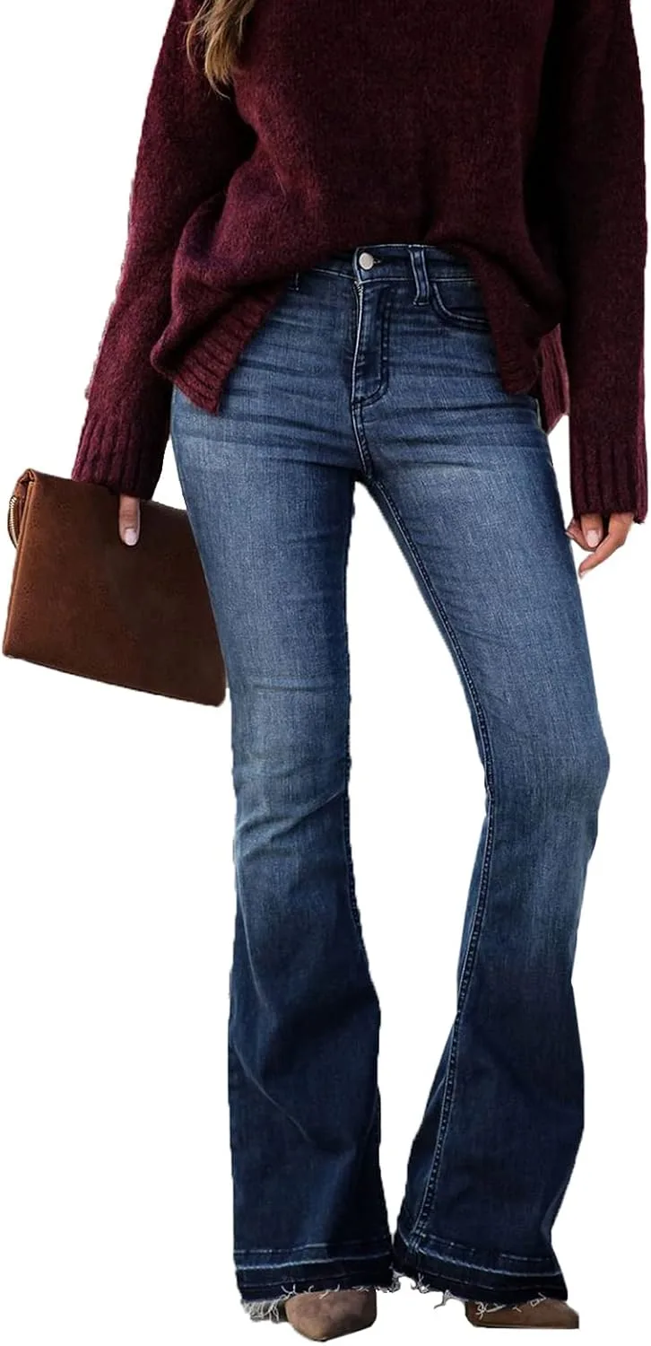 

Женские джинсы Bell Bottom с высокой талией и зауженным силуэтом TACSTRUN